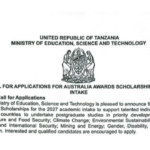 Australia Awards Scholarships 2027 For Tanzanian